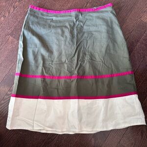 Axcess Olive and Pink A-Line Skirt